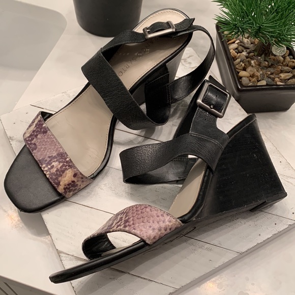 Franco Sarto Leather Sandals 9.5M - Picture 1 of 10